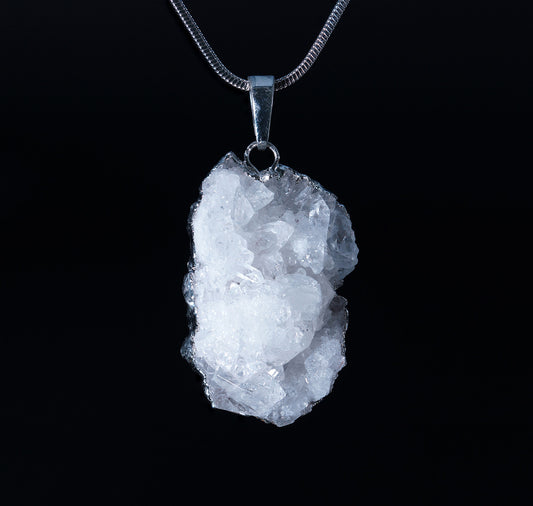 Crystal Quartz Druze Pendant