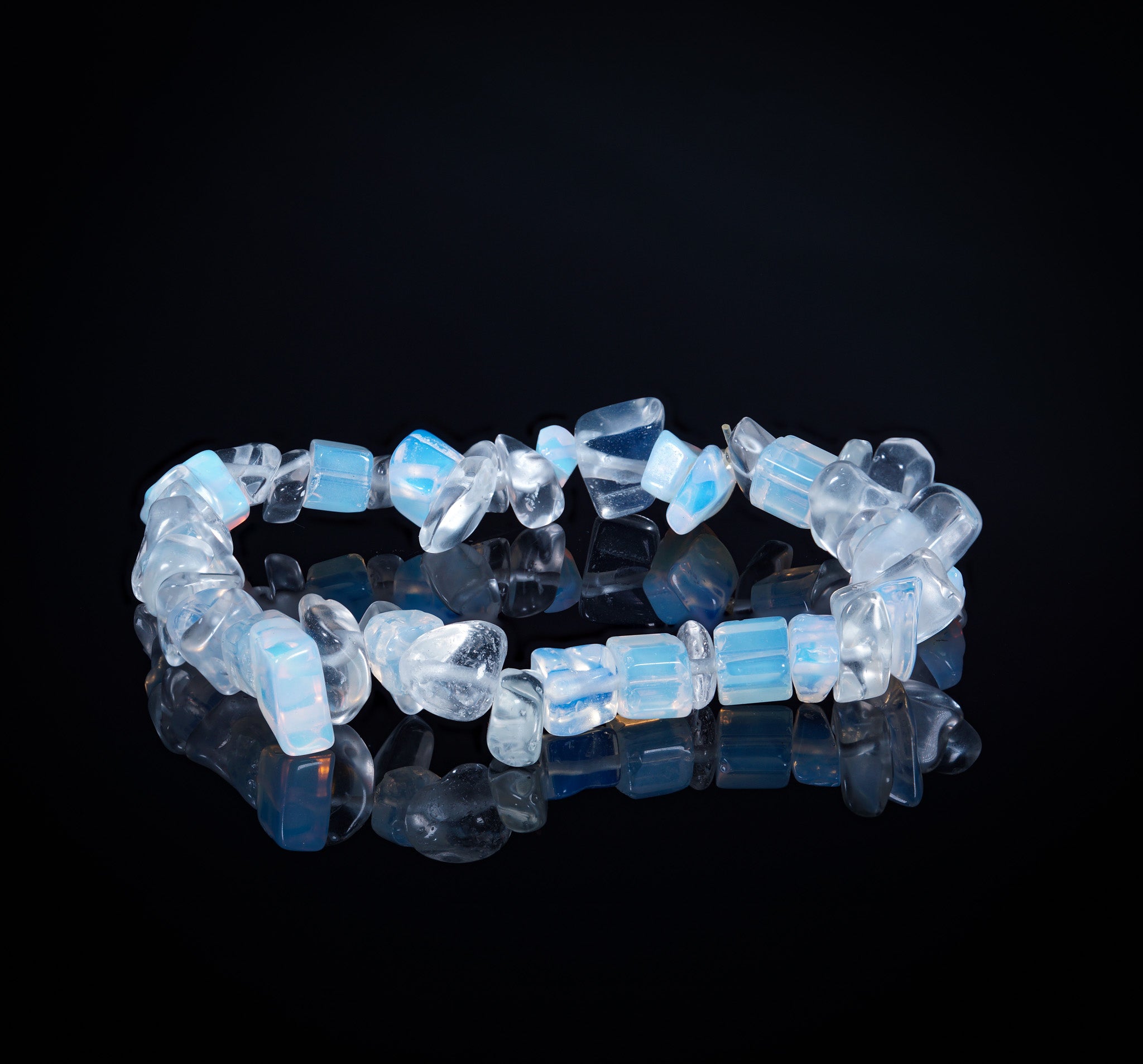 Crystal Bracelet | Buy Online Opalite Oval Faceted Bracelet - Shubhanjali